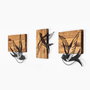 Wallity Free Birds - 333 Escultura de pared de madera y metal